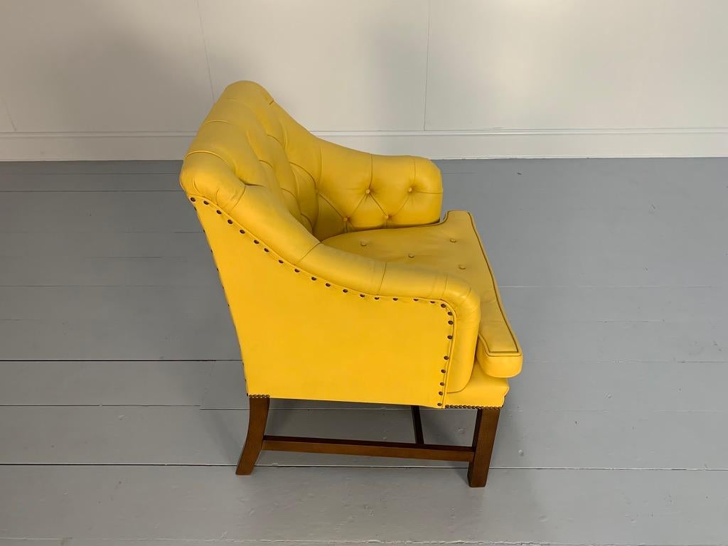 Paire de fauteuils géorgiens George Smith - en cuir jaune en vente 5