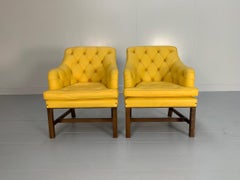 Pair of George Smith "Georgian" Armchairs - In Yellow Leather