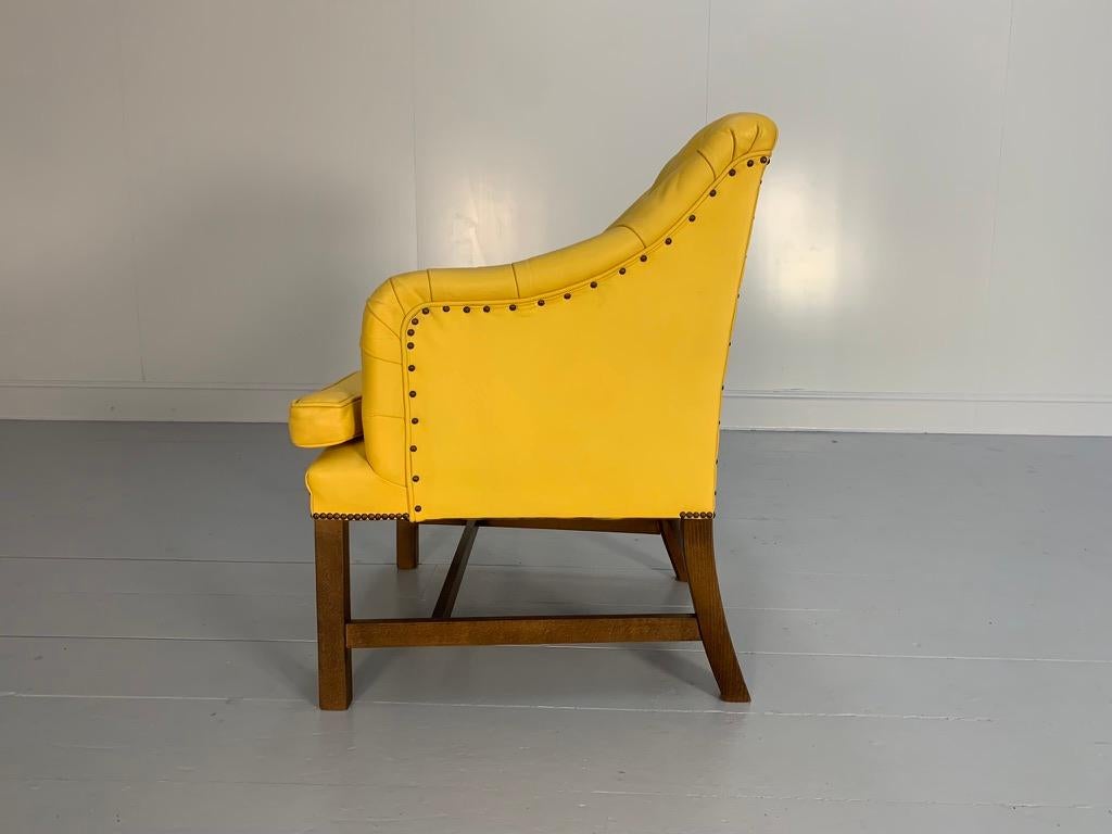 Paire de fauteuils géorgiens George Smith - en cuir jaune en vente 2