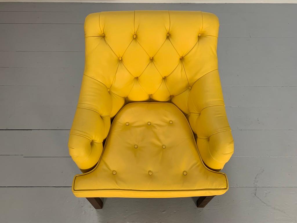 Paire de fauteuils géorgiens George Smith - en cuir jaune en vente 3