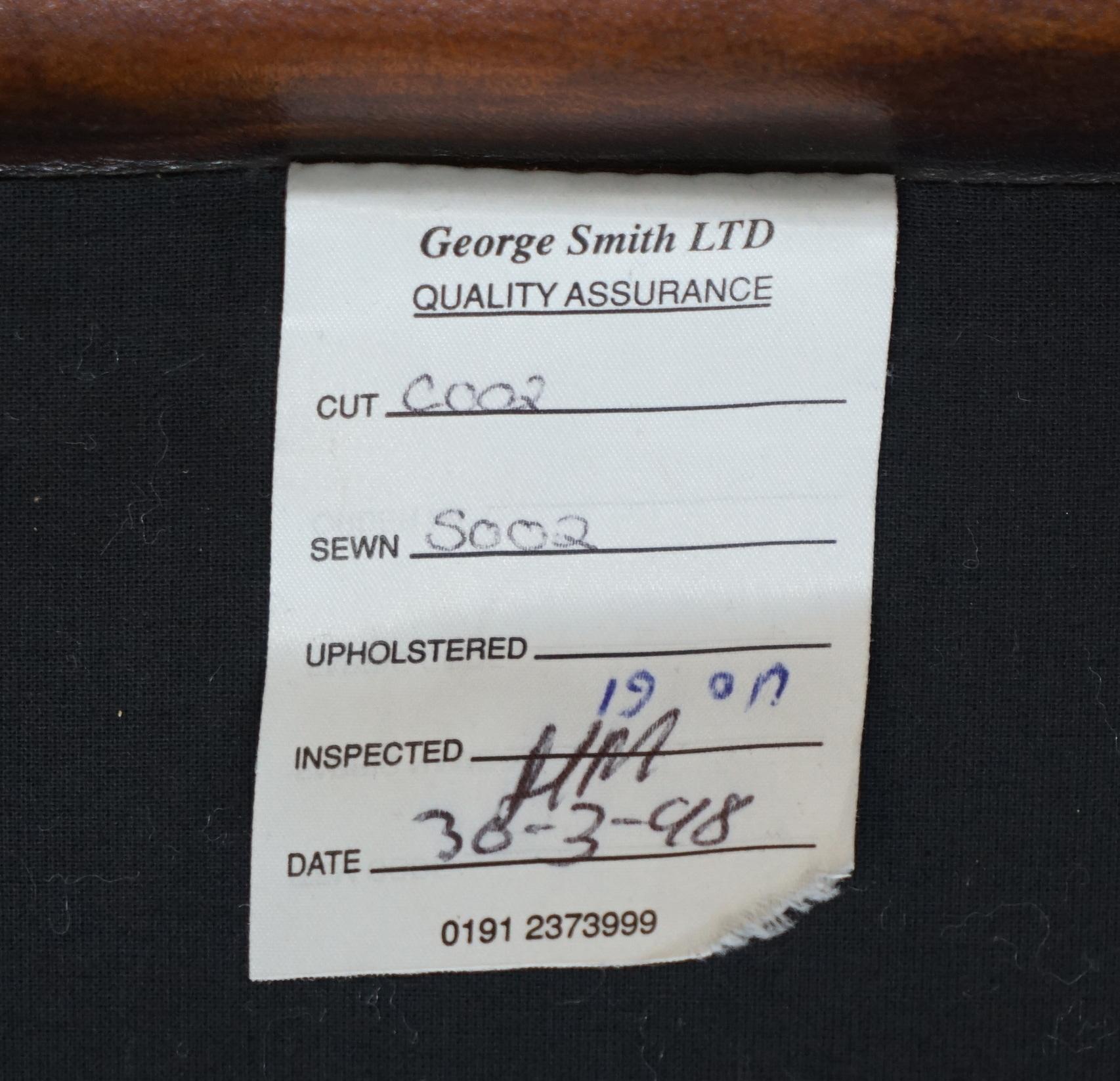 Ein Paar George Smith Signature Howard Zigarrenleder-Sessel braun 7