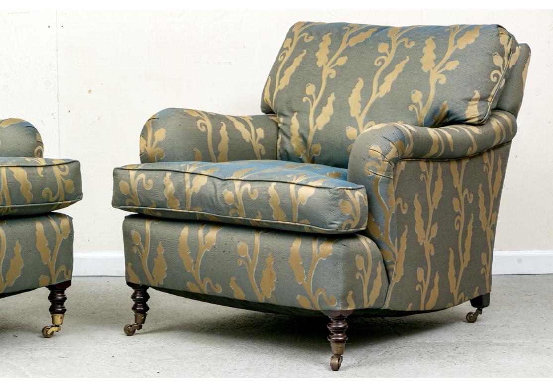 Hollywood Regency Pair Of George Smith Signature Lounge Chairs For Restoration (#2)