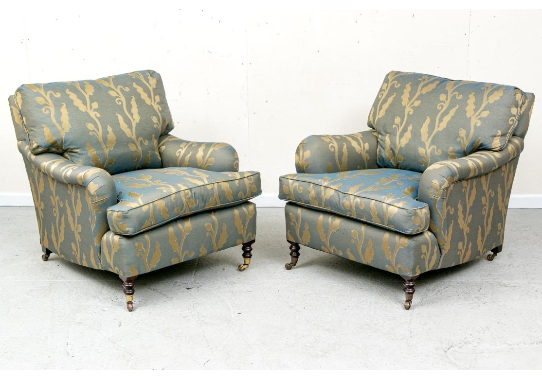 English Pair Of George Smith Signature Lounge Chairs For Restoration (#2)