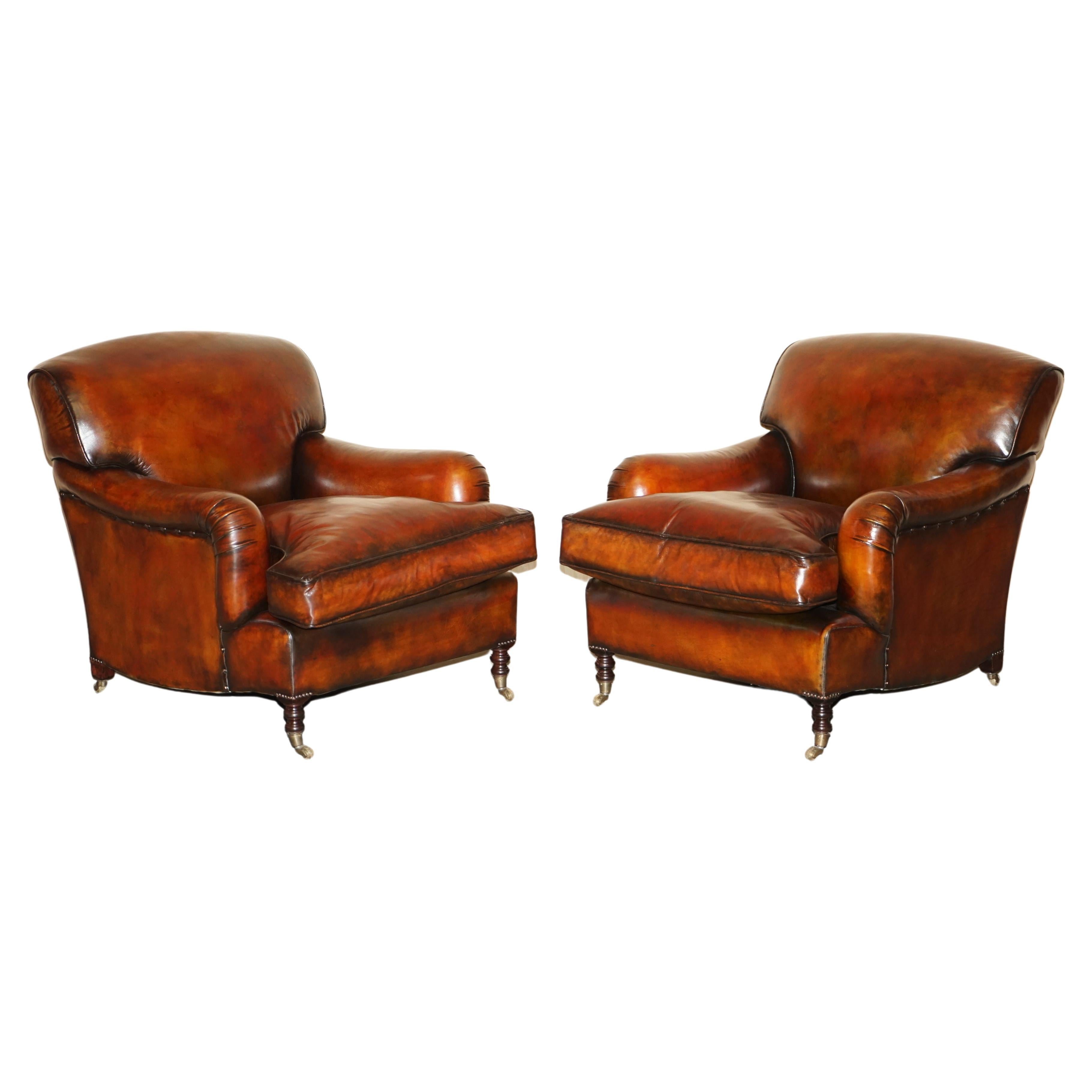 Stunning George Smith Bulgari Aged Cigar Brown Leather Chesterfield ...