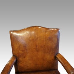 Pair of George V mahogany Gainsborough chairs