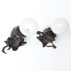 Pair of Georges De Kerveguen Art Nouveau Bubble Sconces