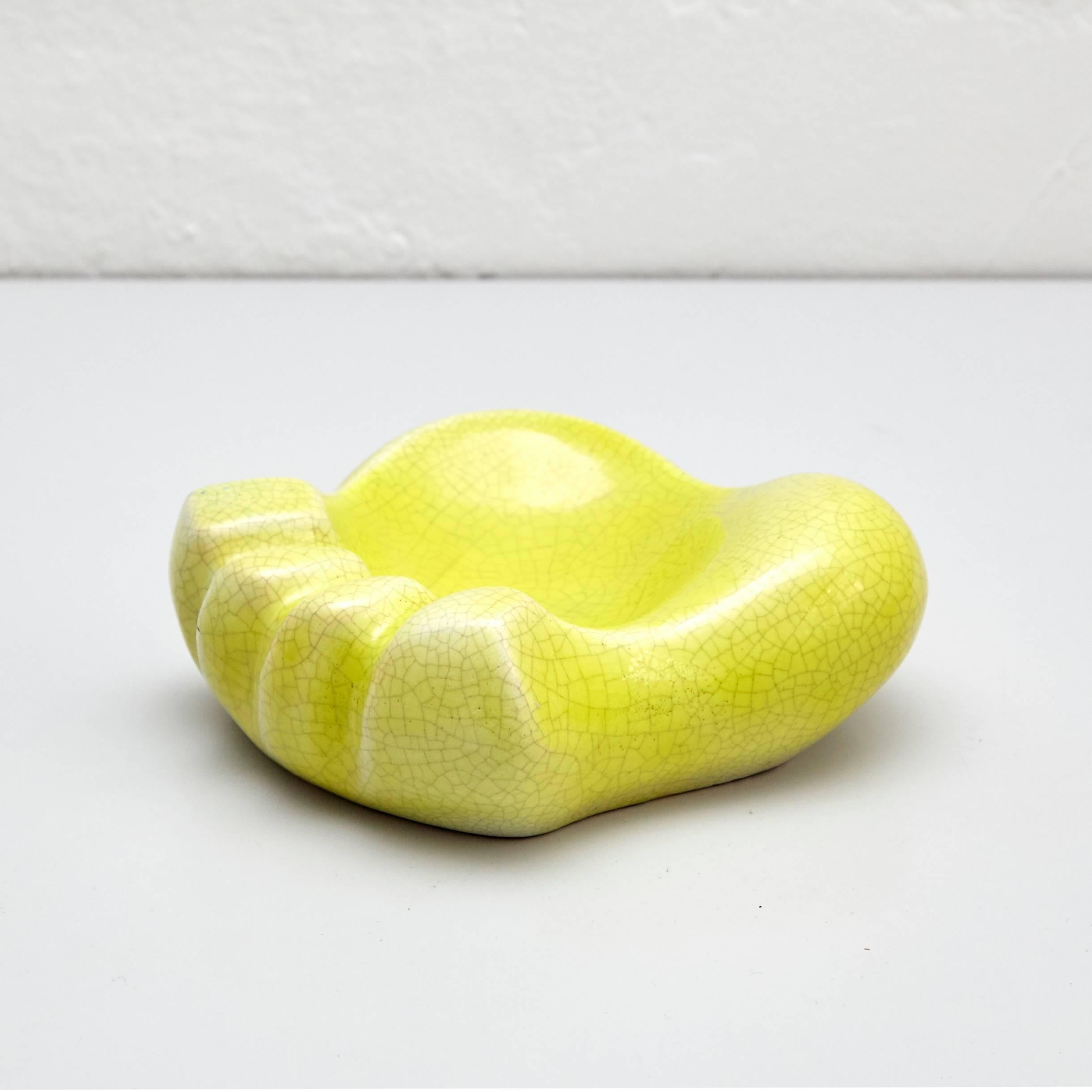 Ceramic Pair of Georges Jouve Ashtray, circa 1950