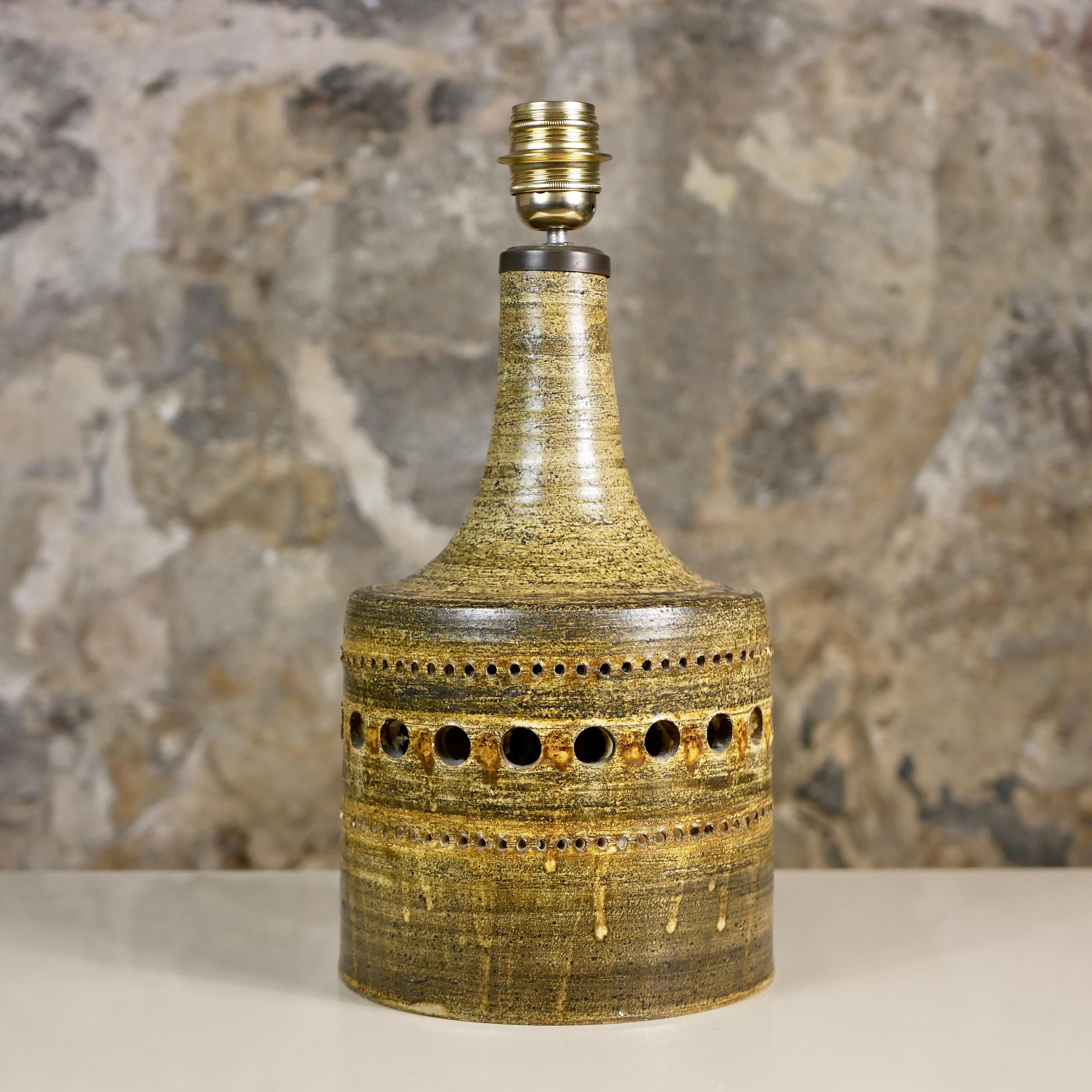 Pair of Georges Pelletier ceramic lamps, made in France, 1960s 6
