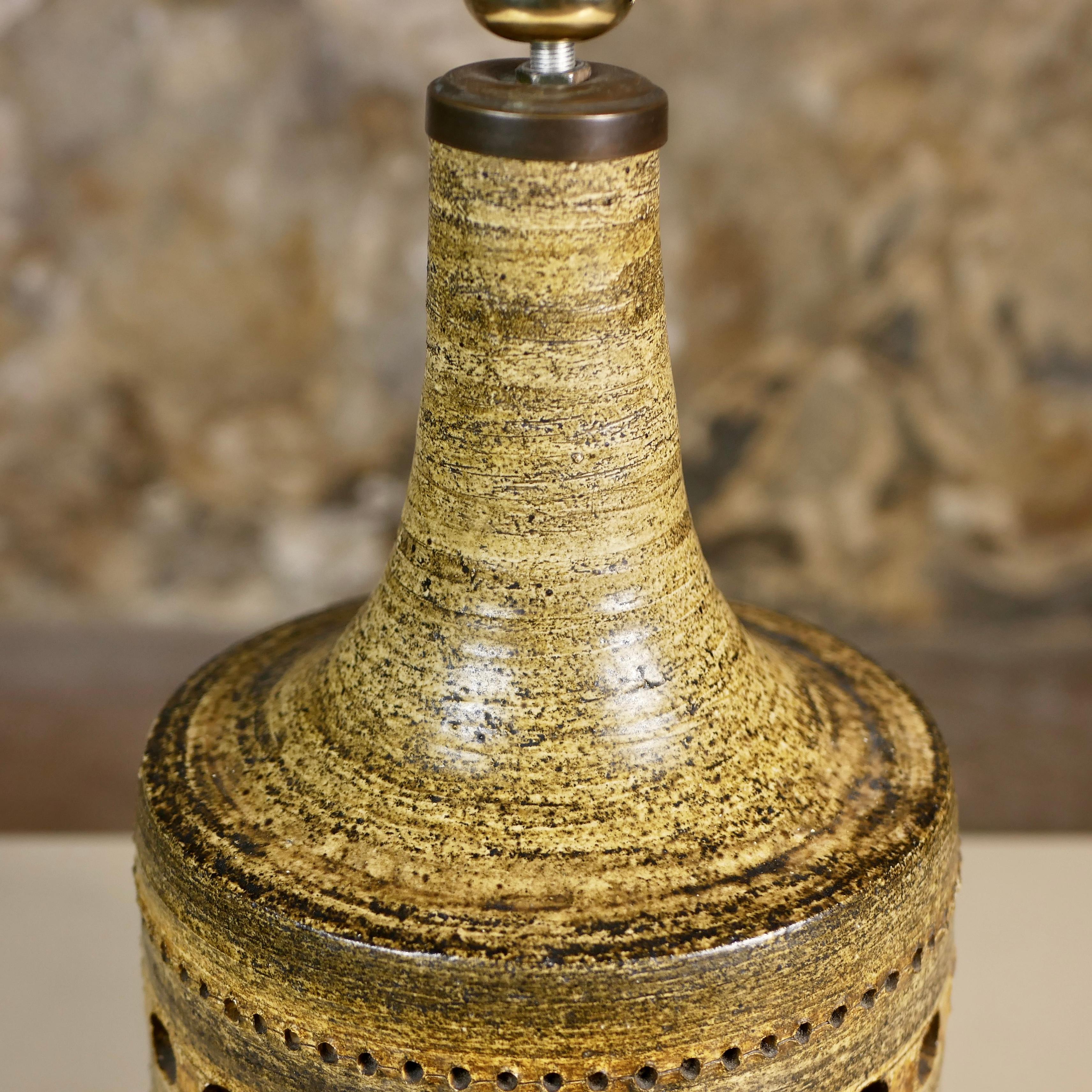 Pair of Georges Pelletier ceramic lamps, made in France, 1960s 8