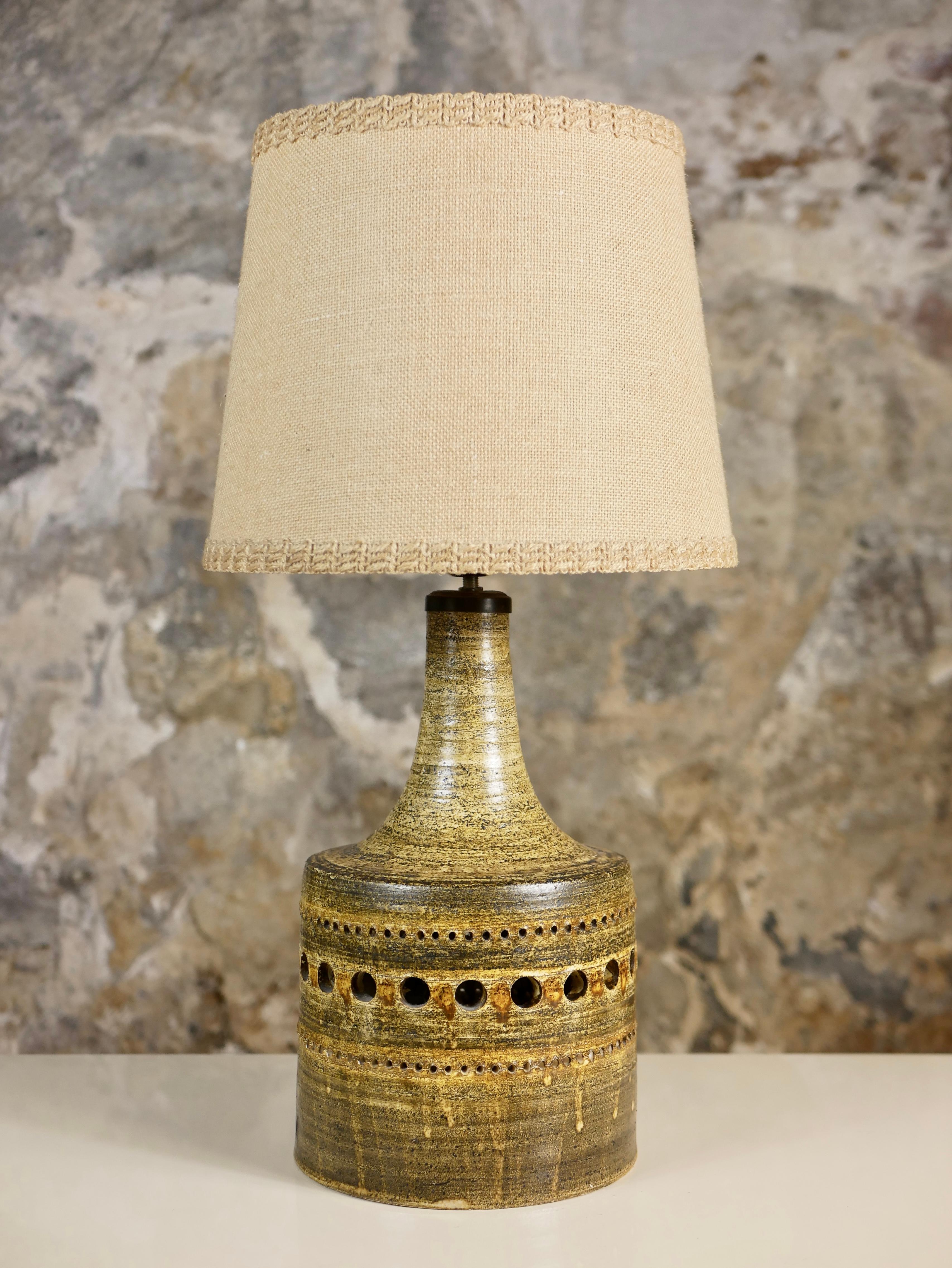 Pair of Georges Pelletier ceramic lamps, made in France, 1960s 11