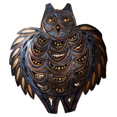 Pair of Georges Pelletier Owl Wall Sconces