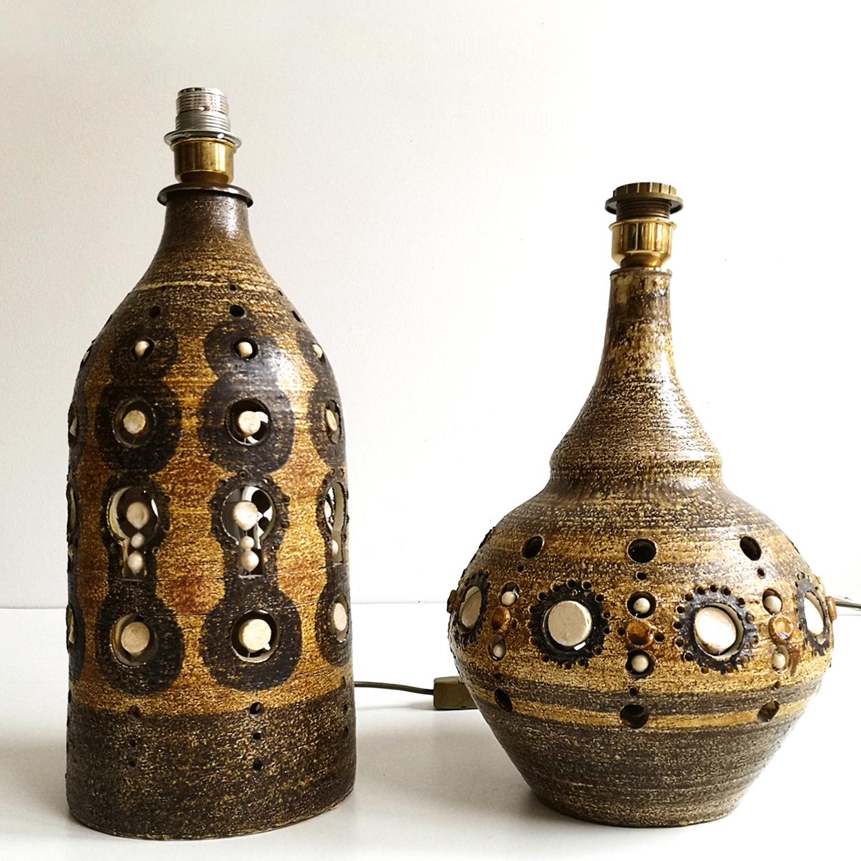 Pair of Georges Pelletier Table Lamps, circa 1970, France 5