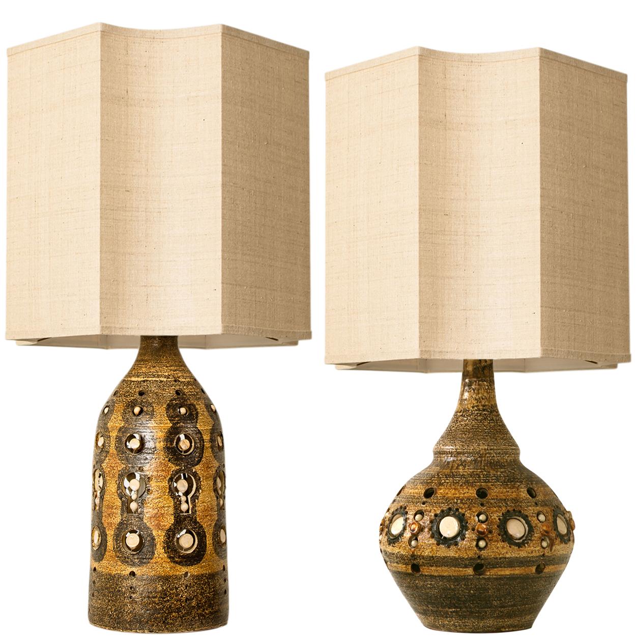Mid-Century Modern Pair of Georges Pelletier Table Lamps, circa 1970, France