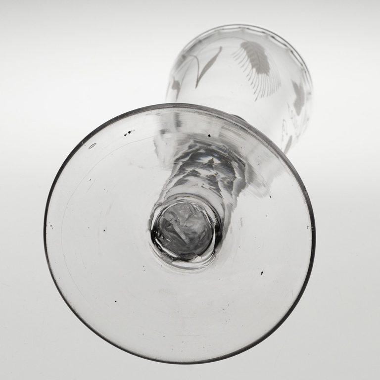 Pair of Georgian Ale Glasses with Facet Cut Stems c1780 For Sale 5