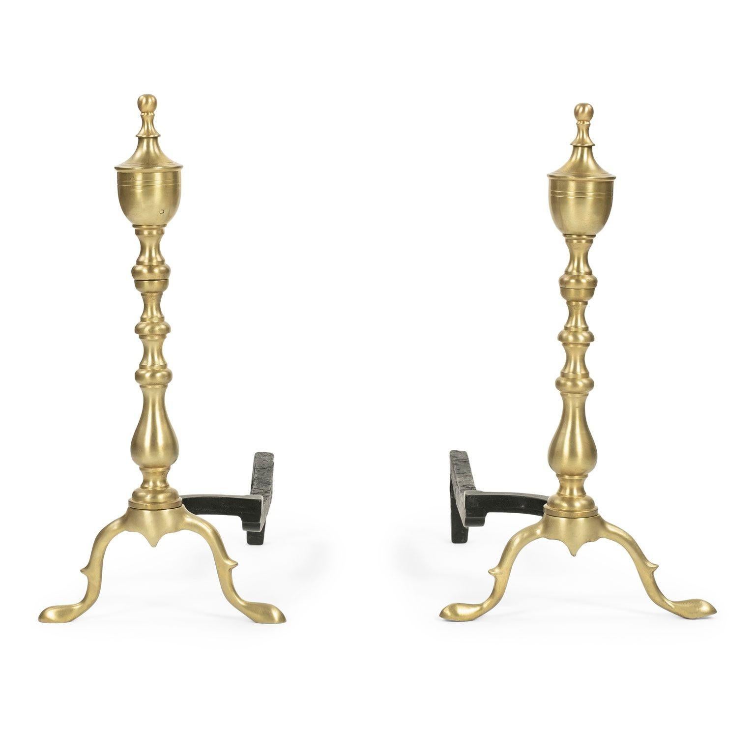 Cast Pair of Georgian Andirons