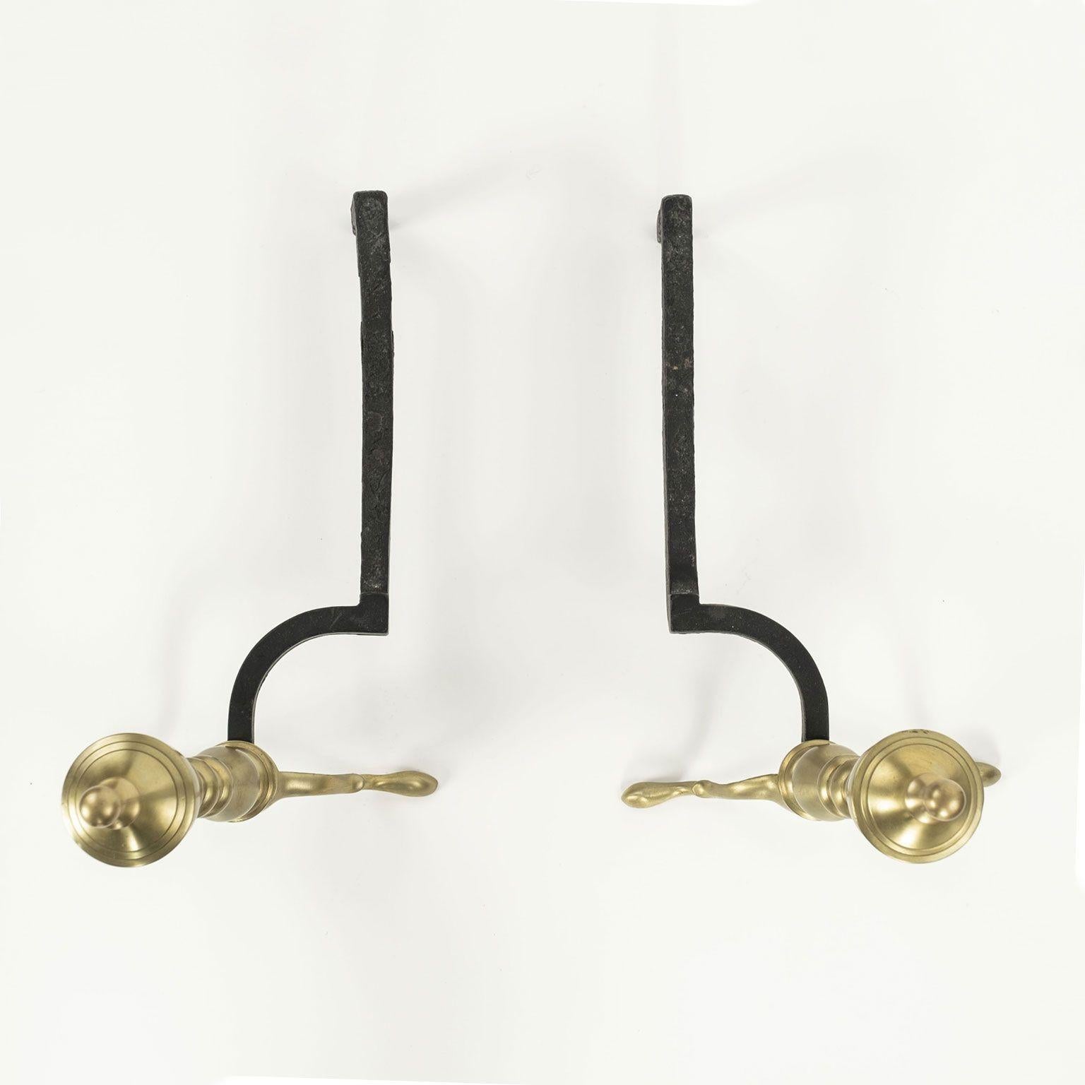 18th Century Pair of Georgian Andirons