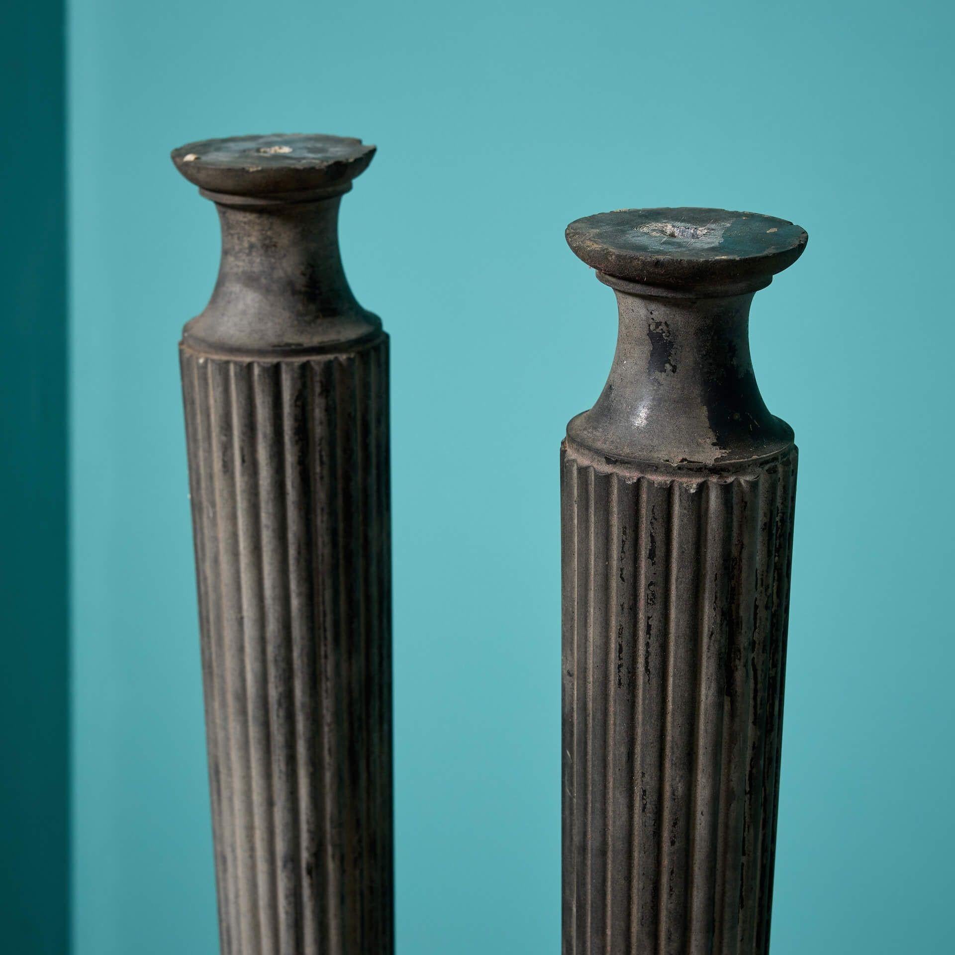 English Pair of Georgian Carved Slate Freestanding Legs For Sale