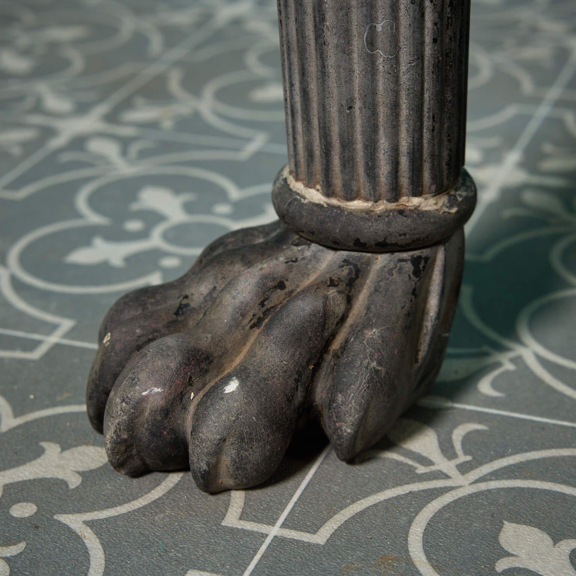 Pair of Georgian Carved Slate Freestanding Legs In Fair Condition For Sale In Wormelow, Herefordshire