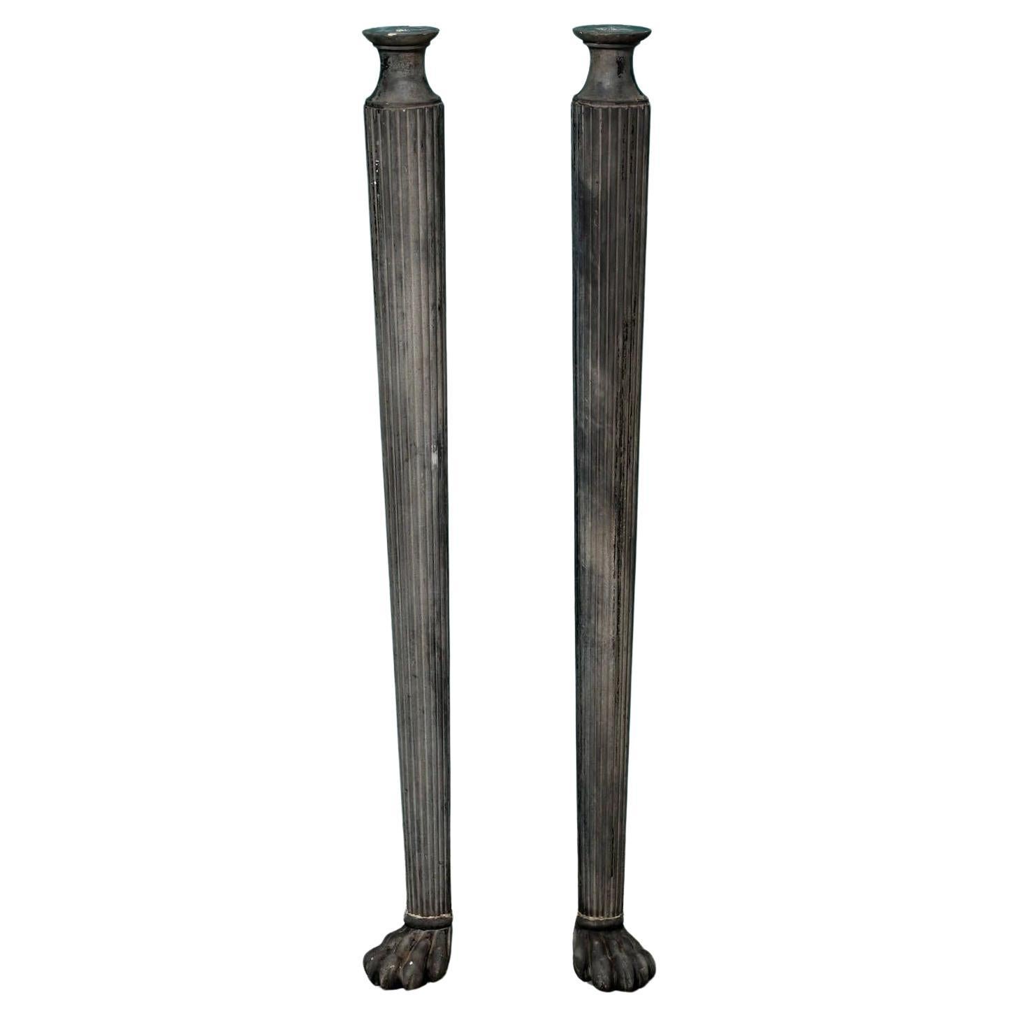 Pair of Georgian Carved Slate Freestanding Legs For Sale