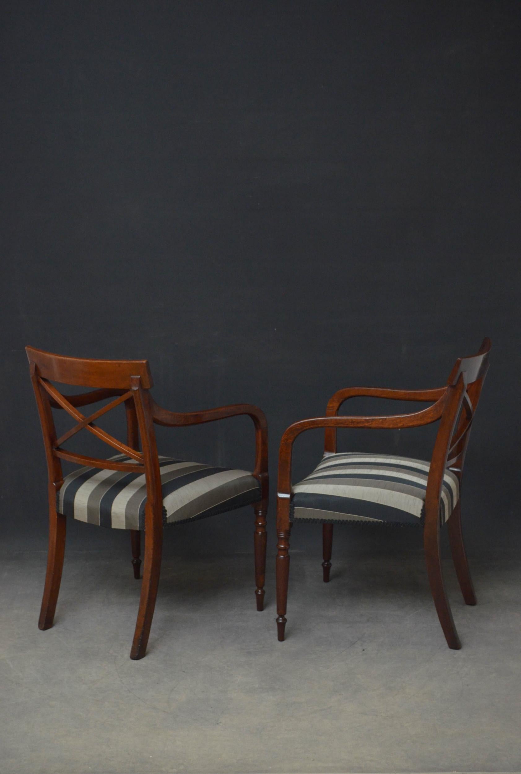 Pair of Georgian Carver Chairs in Mahogany 7