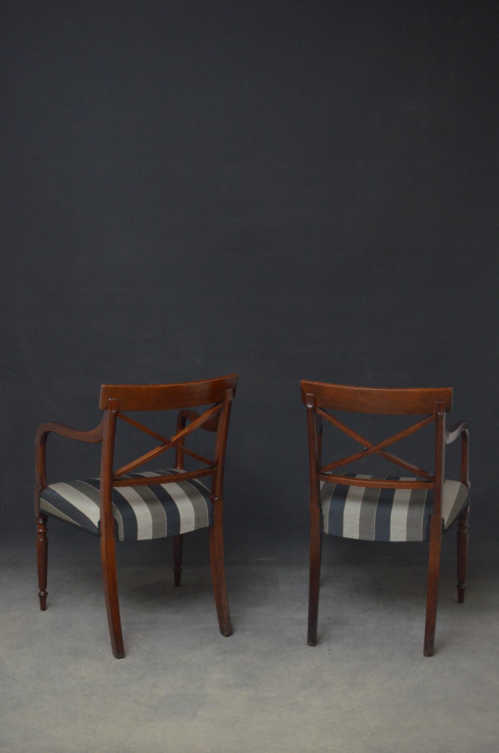 Pair of Georgian Carver Chairs in Mahogany 9