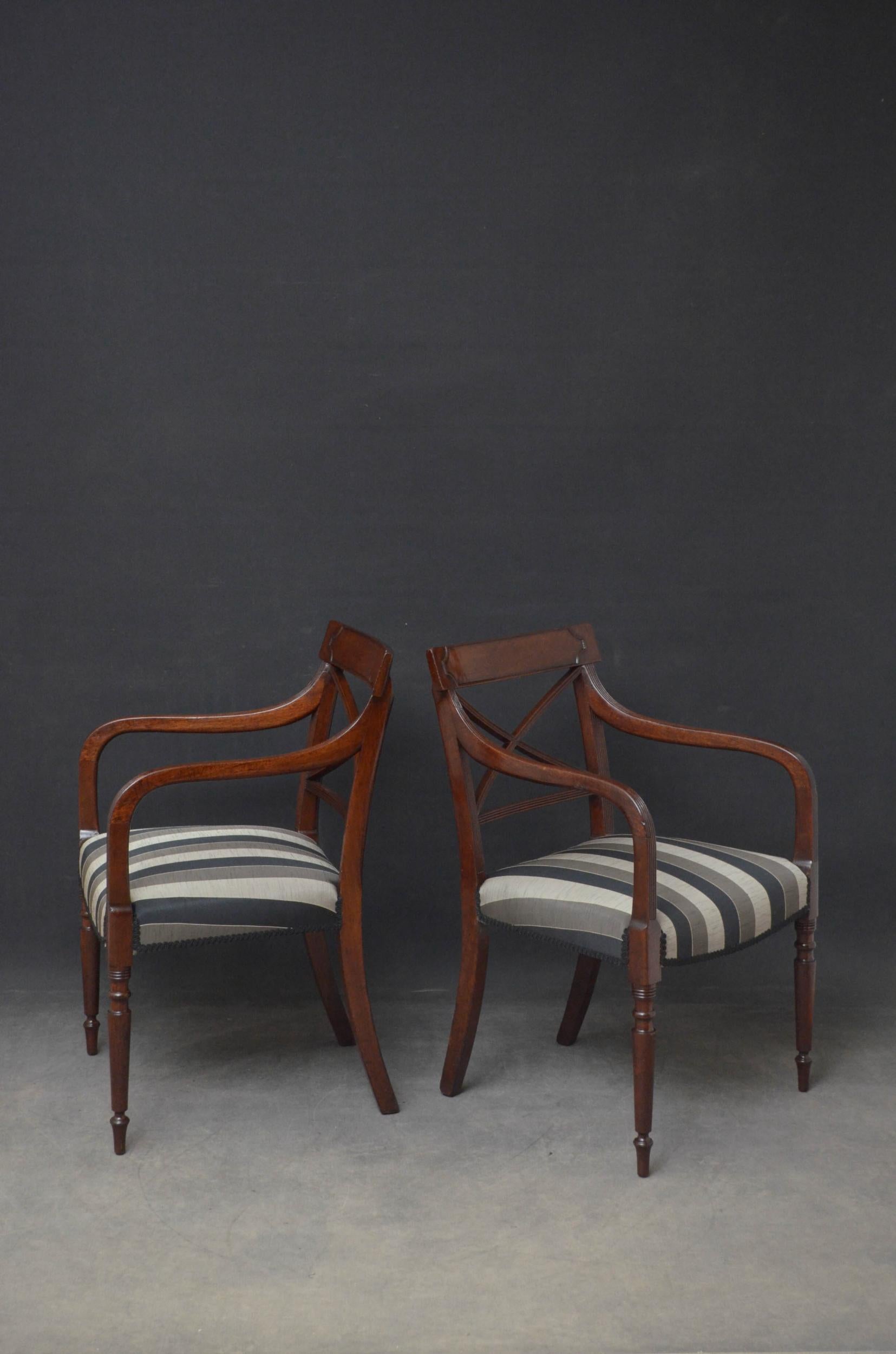 Pair of Georgian Carver Chairs in Mahogany 10