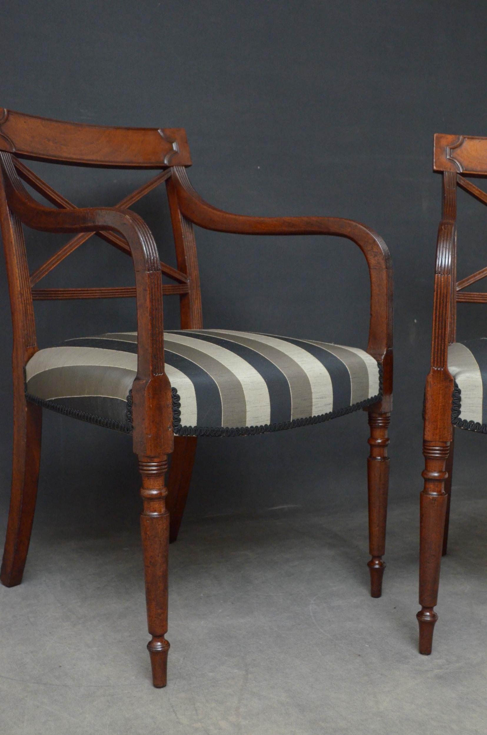 Pair of Georgian Carver Chairs in Mahogany 4