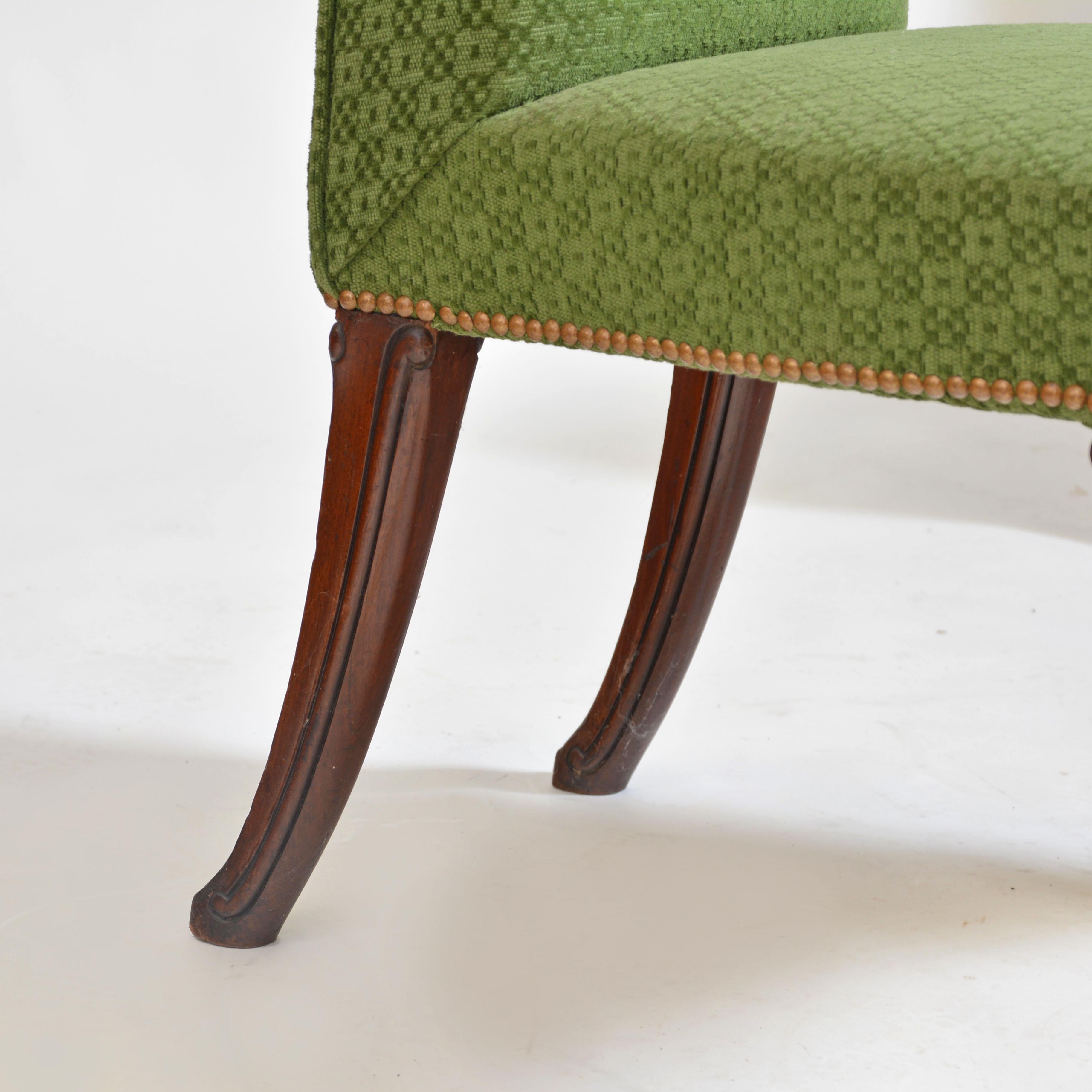 Coppia di poltrone georgiane Chippendale in mogano in vendita 4