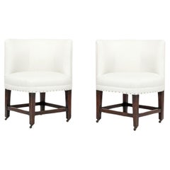 Pair of Georgian Corner Chairs on Casters