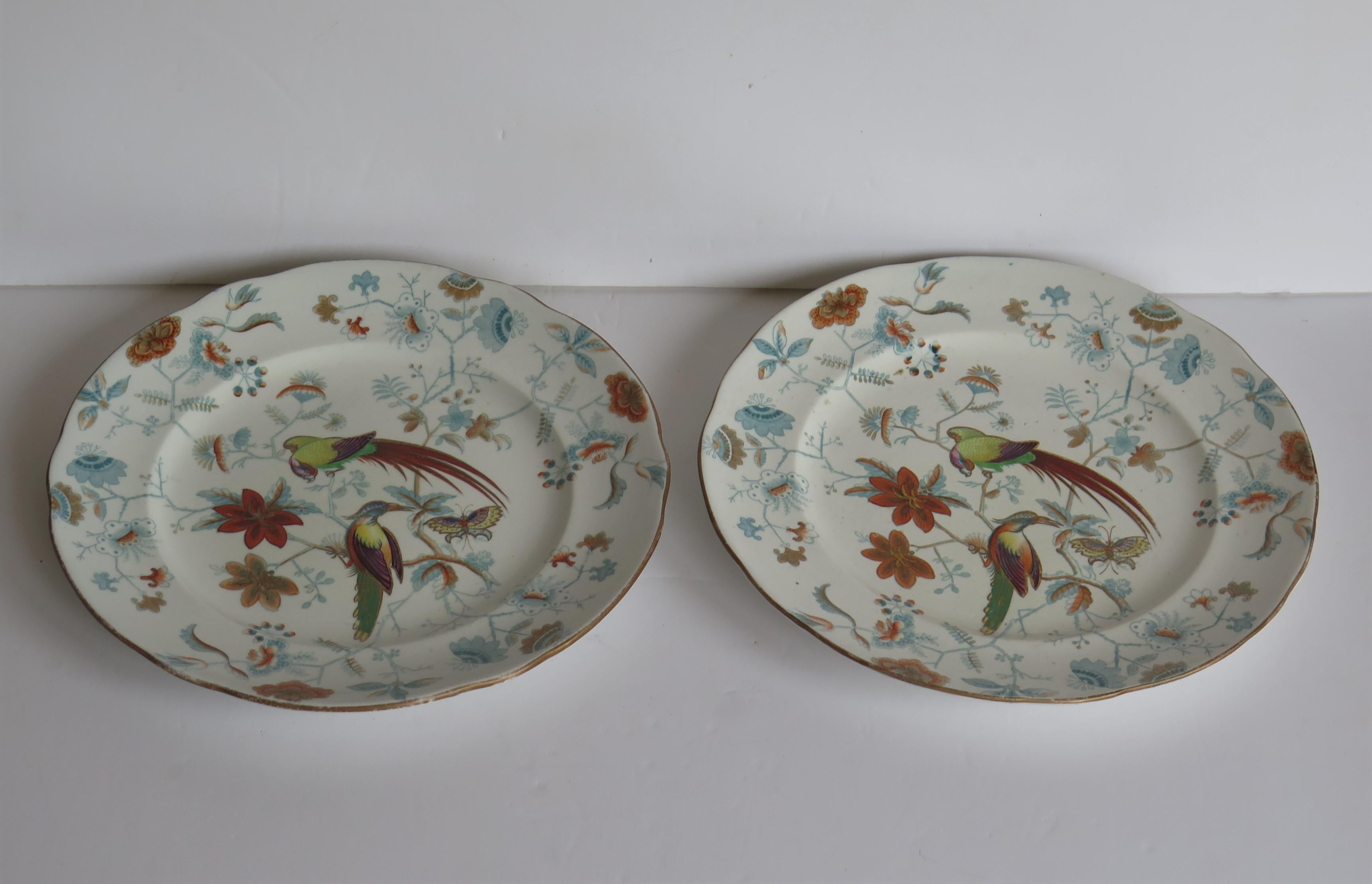 These are a very good, late Georgian pair of Ironstone Desert plates decorated in a rare pattern No.85, manufactured by the English Davenport factory, which was situated in Longport, Staffordshire, England and dating to Circa 1820.

Both plates