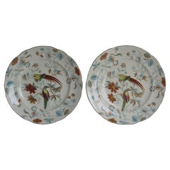 Pair of Georgian Davenport Ironstone Desert Plates Rare Pattern 85, Circa 1820