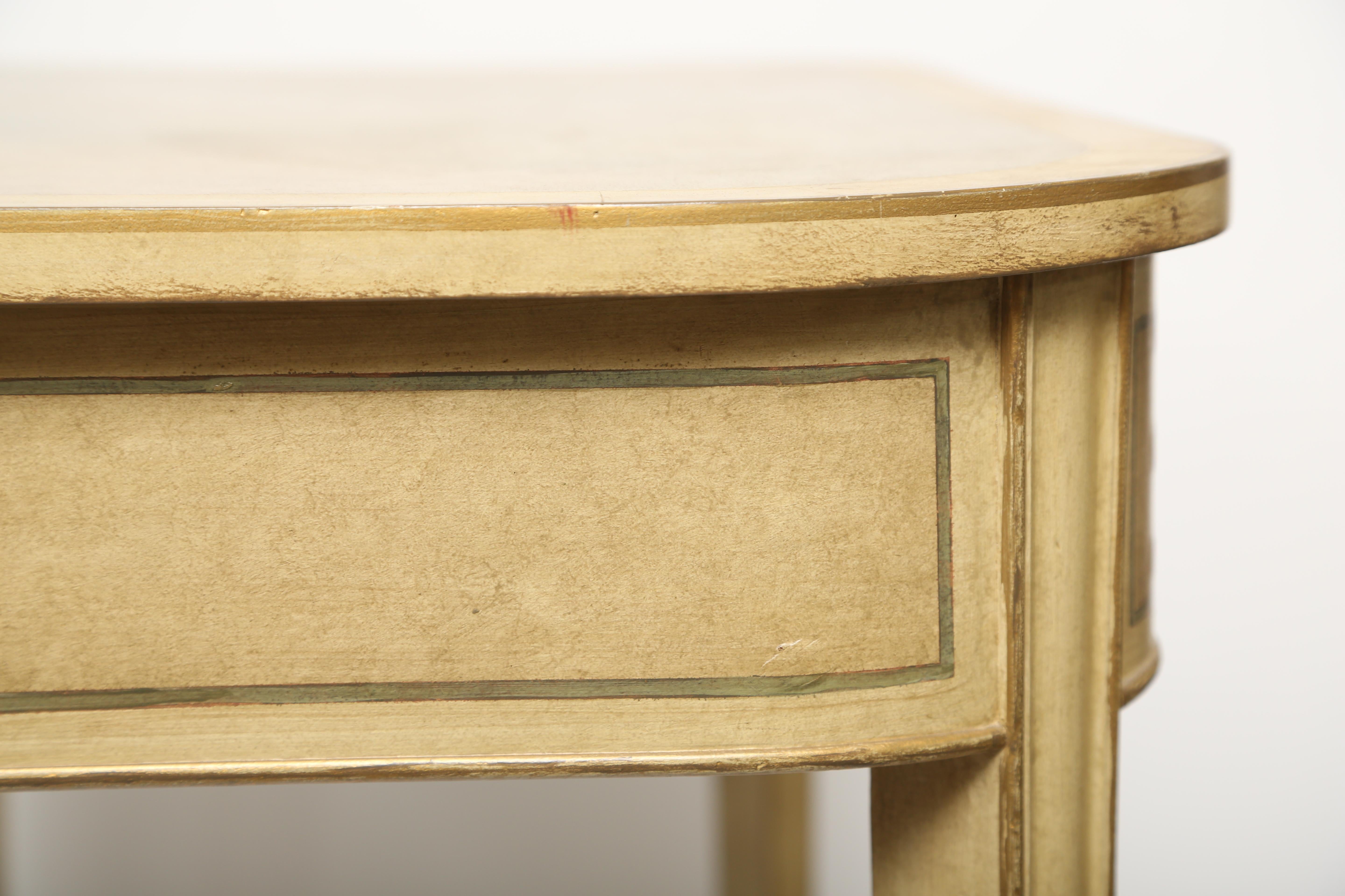  Console Tables Faux Painted to Resemble Parchment-A Pair 1
