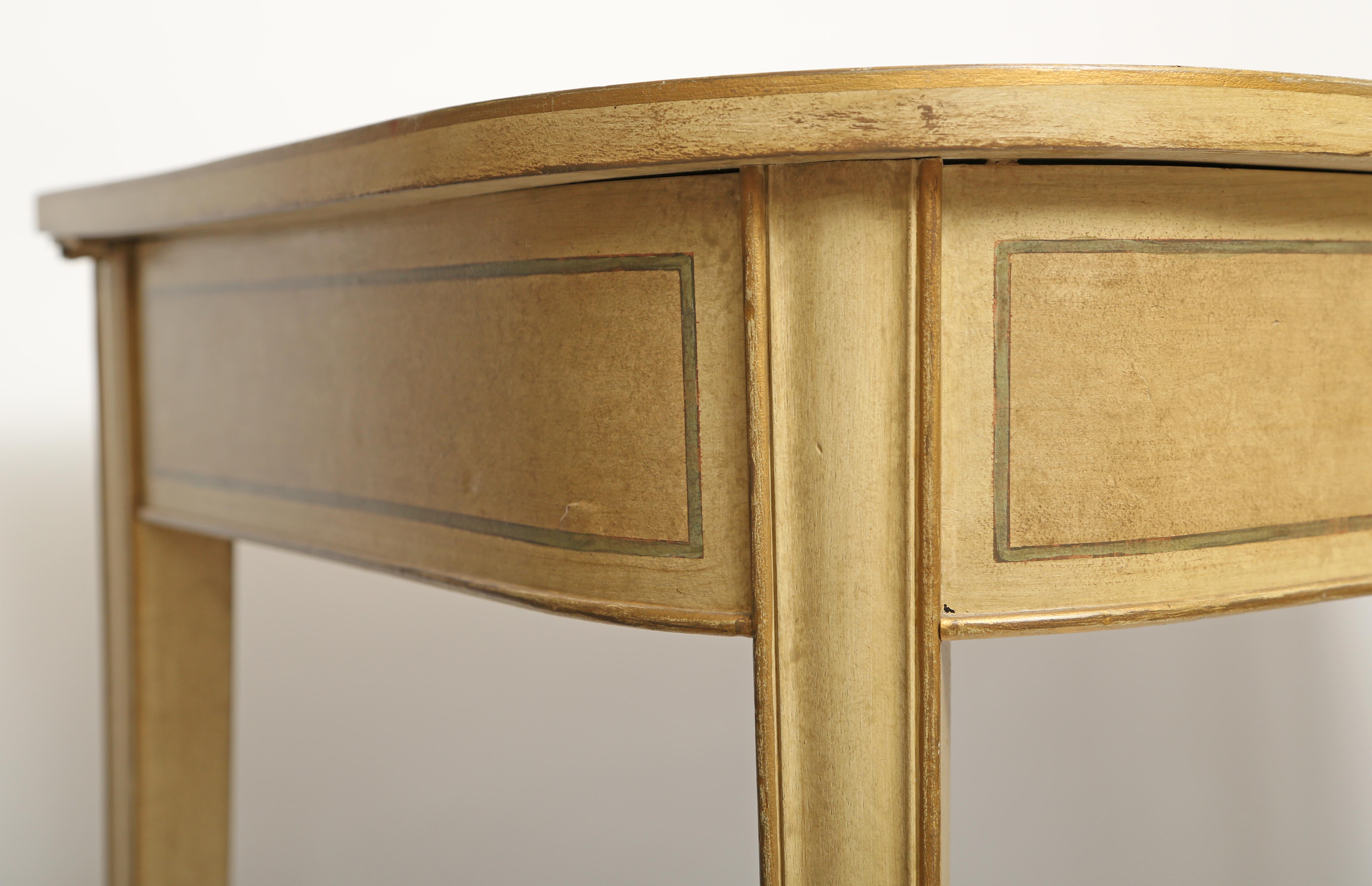19th Century  Console Tables Faux Painted to Resemble Parchment-A Pair