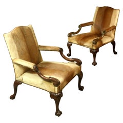 Pair of Georgian Gainsborough Chairs