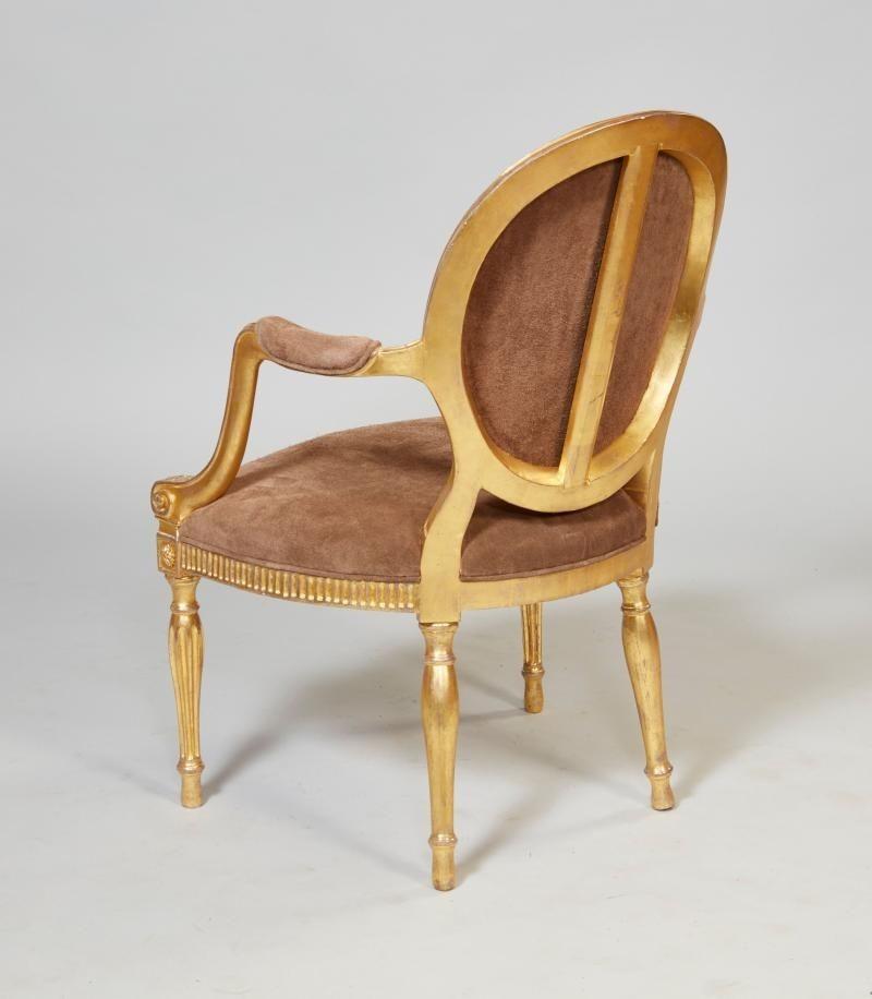 George III Paire de fauteuils en bois dor gorgien en vente