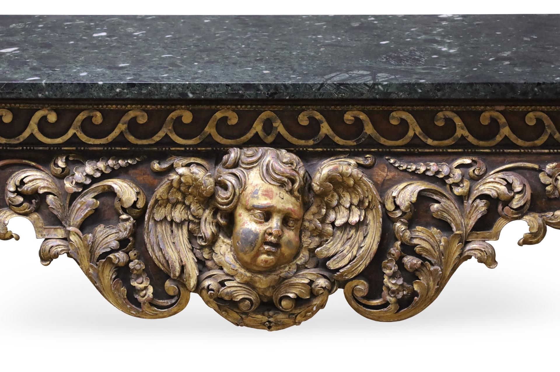 Pair of Georgian Giltwood Consoles, Manner of William Kent In Good Condition For Sale In Dallas, TX