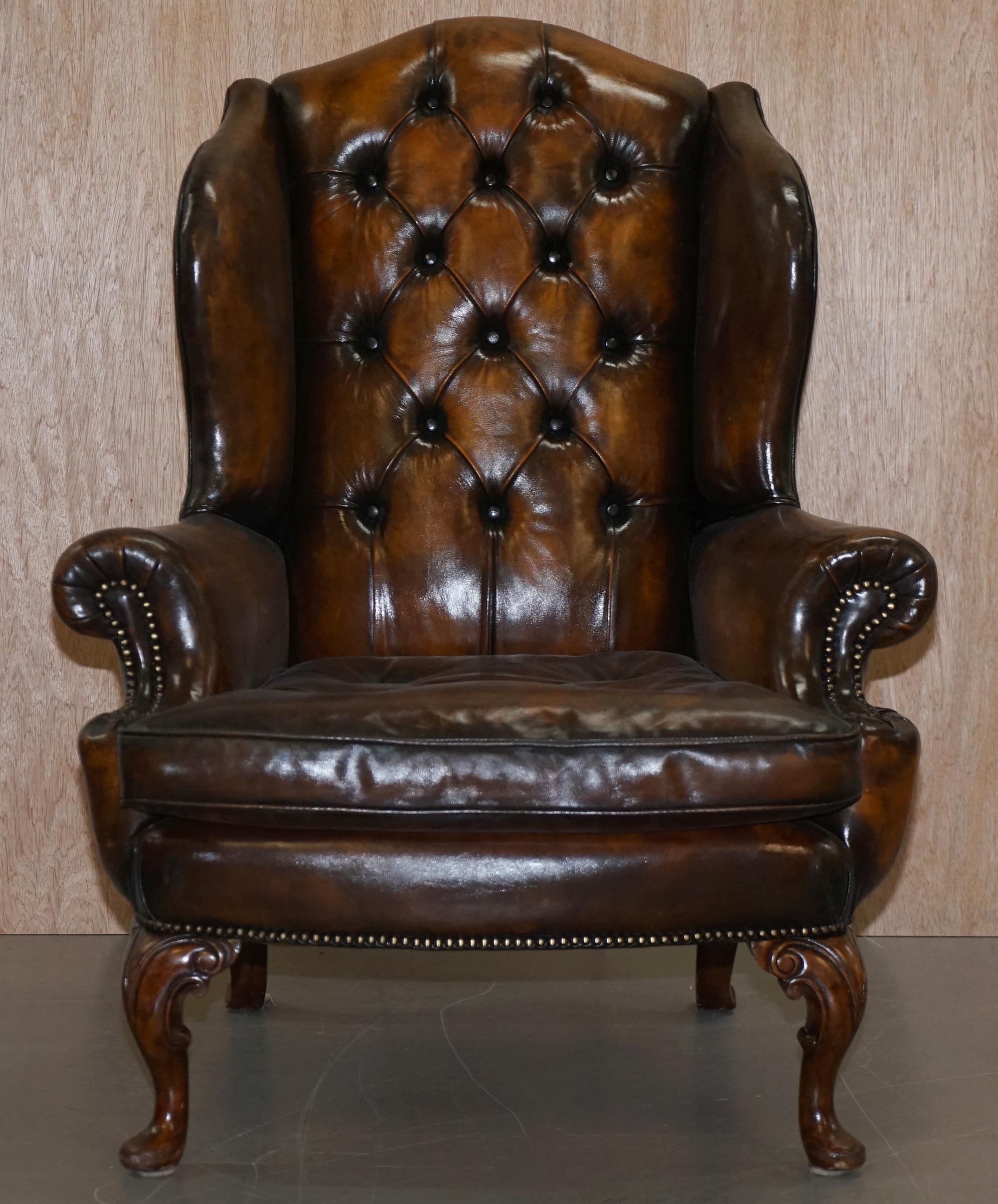 brown leather armchair ireland