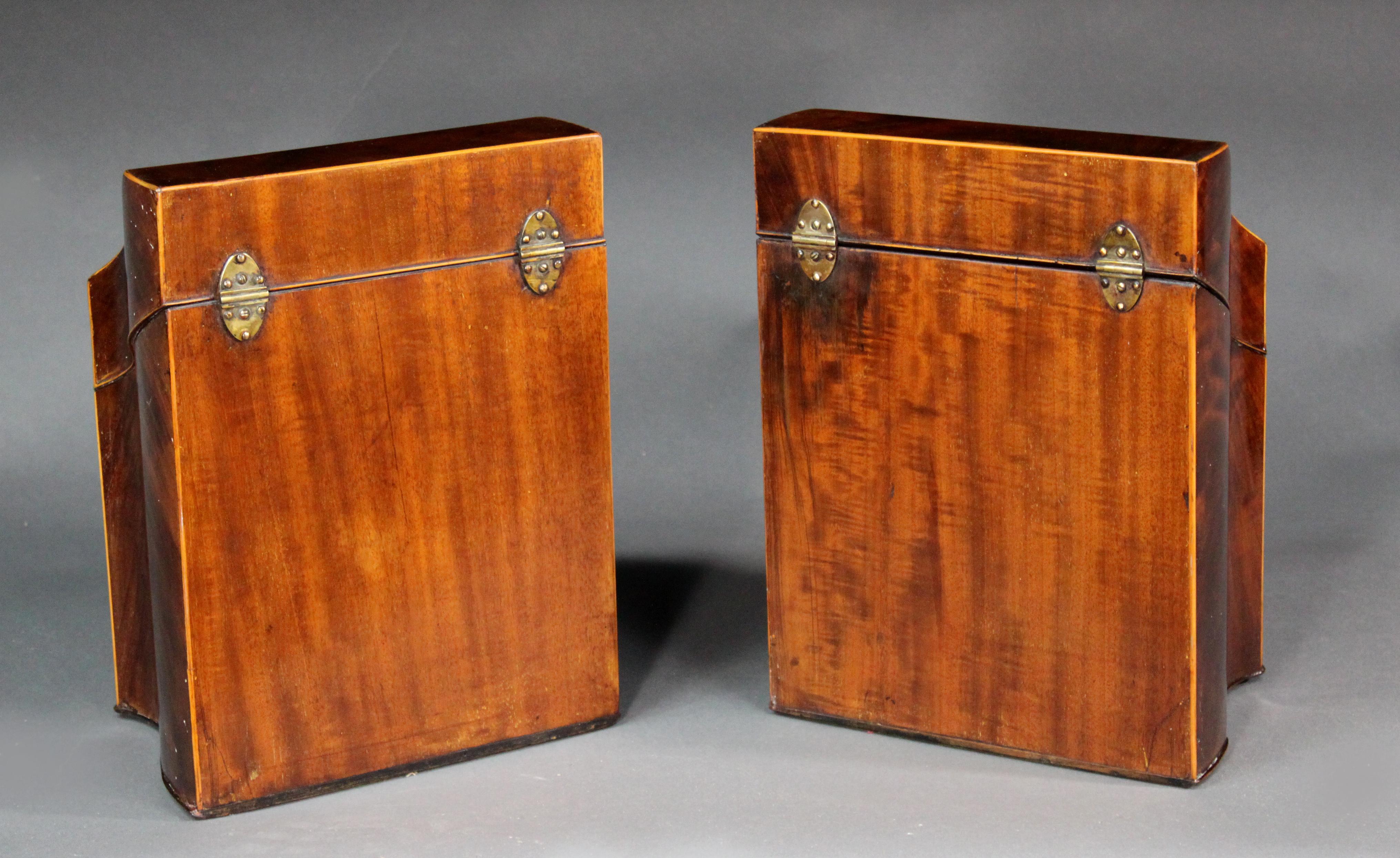 George III Pair of Georgian Knife Boxes For Sale