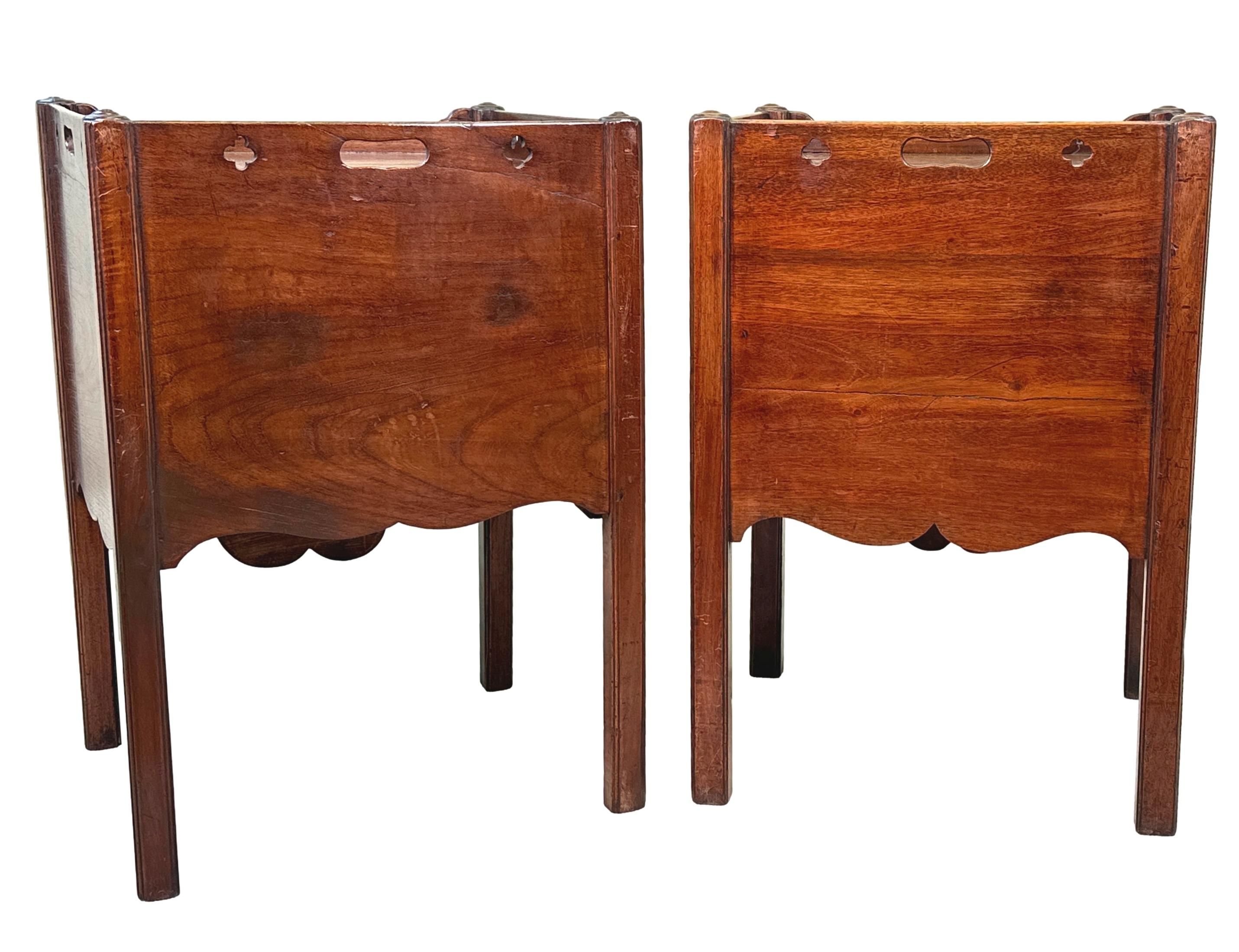Pair Of Georgian Mahogany Bedside Night Tables 5