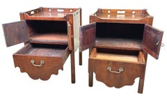 Pair Of Georgian Mahogany Bedside Night Tables