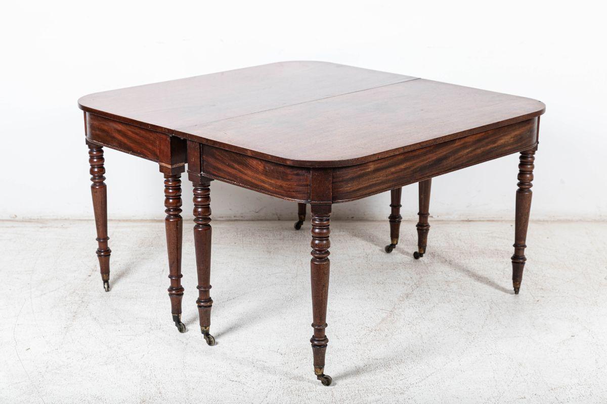 Pair of Georgian Mahogany D End Tables For Sale 6