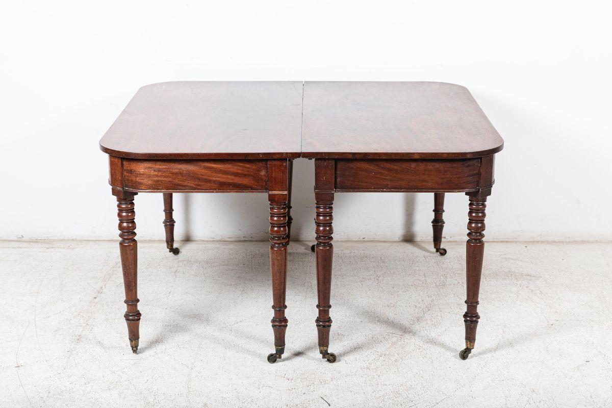 Pair of Georgian Mahogany D End Tables For Sale 7