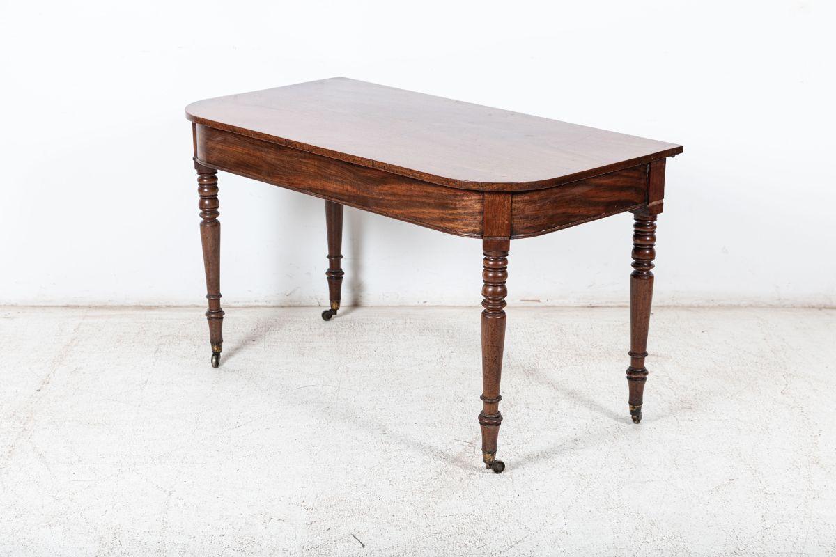 Pair of Georgian Mahogany D End Tables For Sale 8