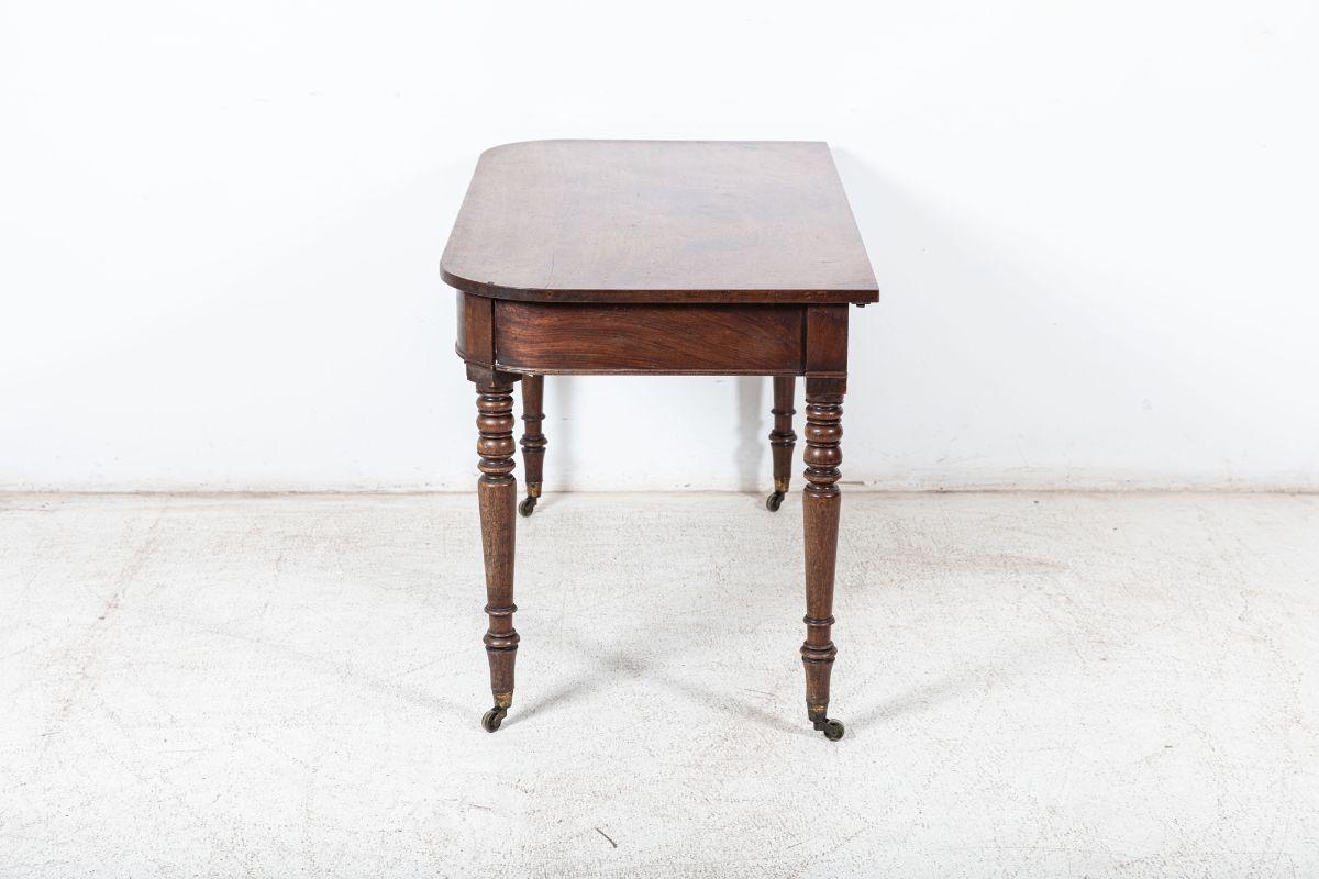 Pair of Georgian Mahogany D End Tables For Sale 10
