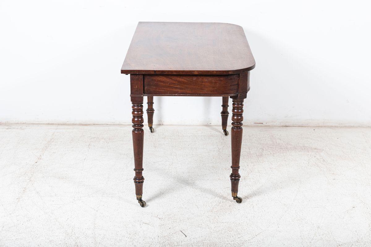 Pair of Georgian Mahogany D End Tables For Sale 11