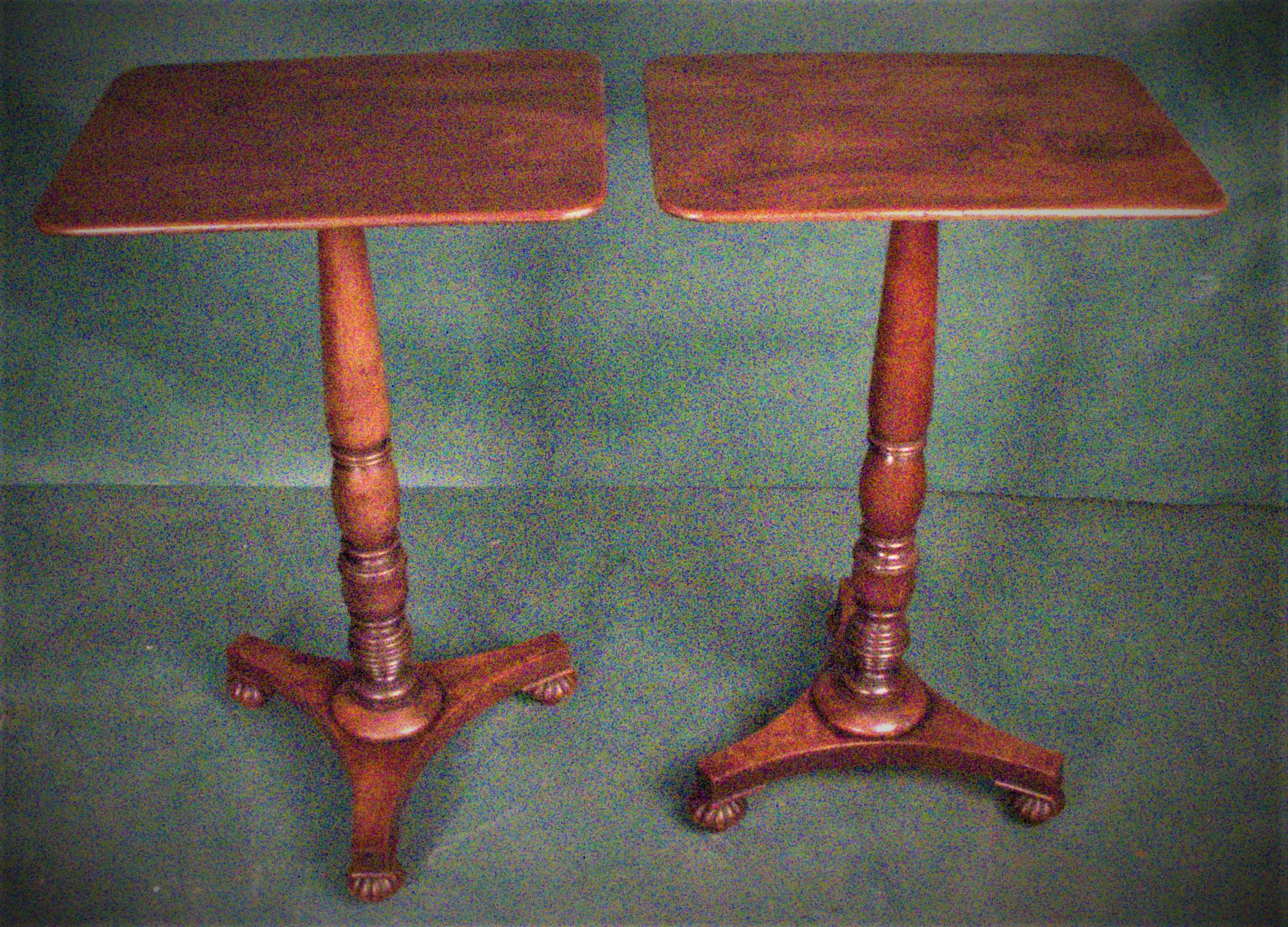 A fine pair of Tables in mahogany ..   measuurements are approximate