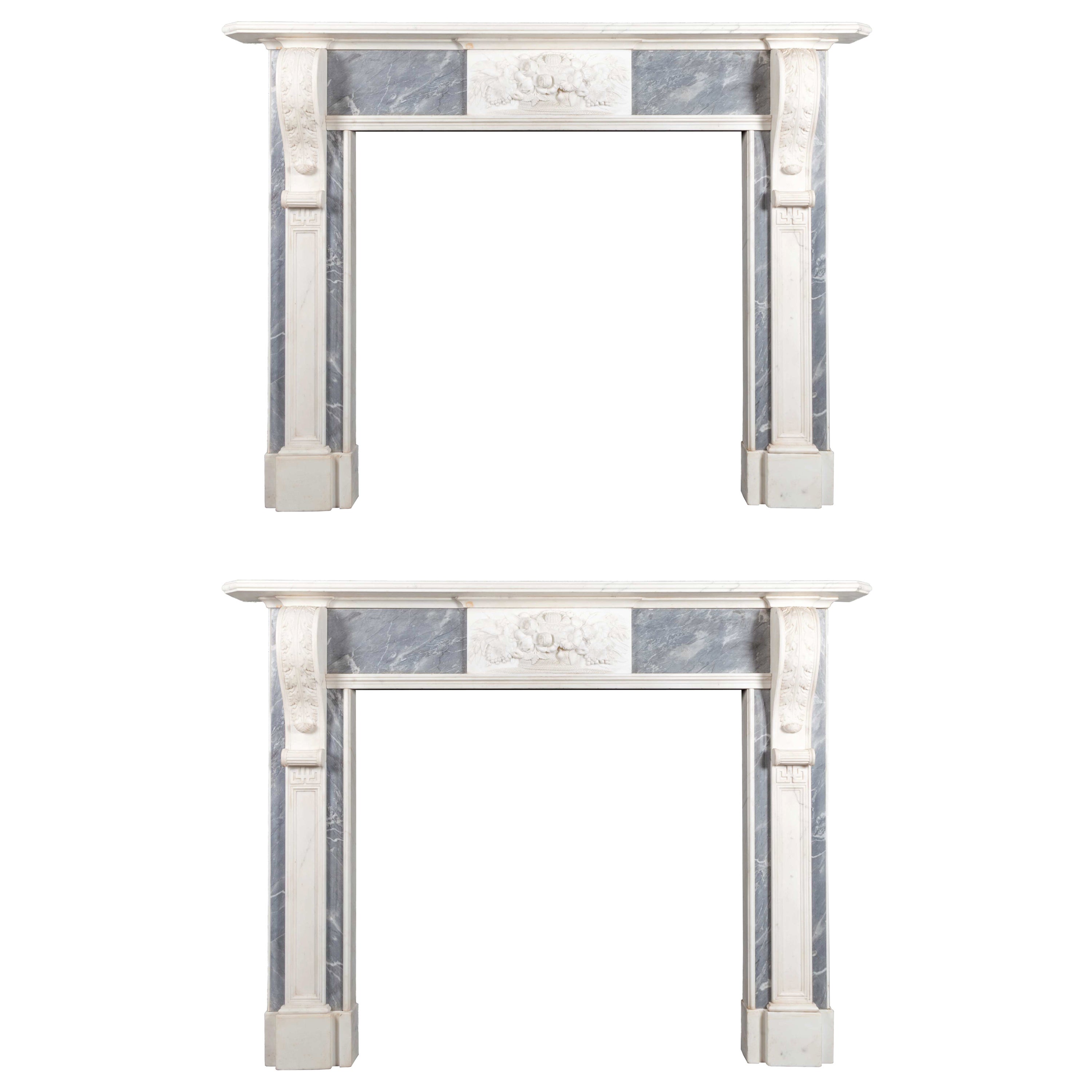 Pair of Georgian Marble Fireplaces