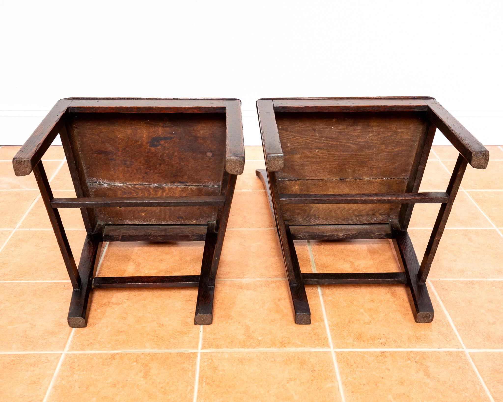 Pair of Georgian Oak Country Chairs 1780 Country Farmhouse Welsh Dining Antique For Sale 11