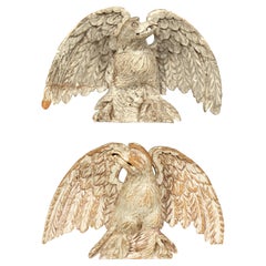 Pair Of Georgian Painted Eagles