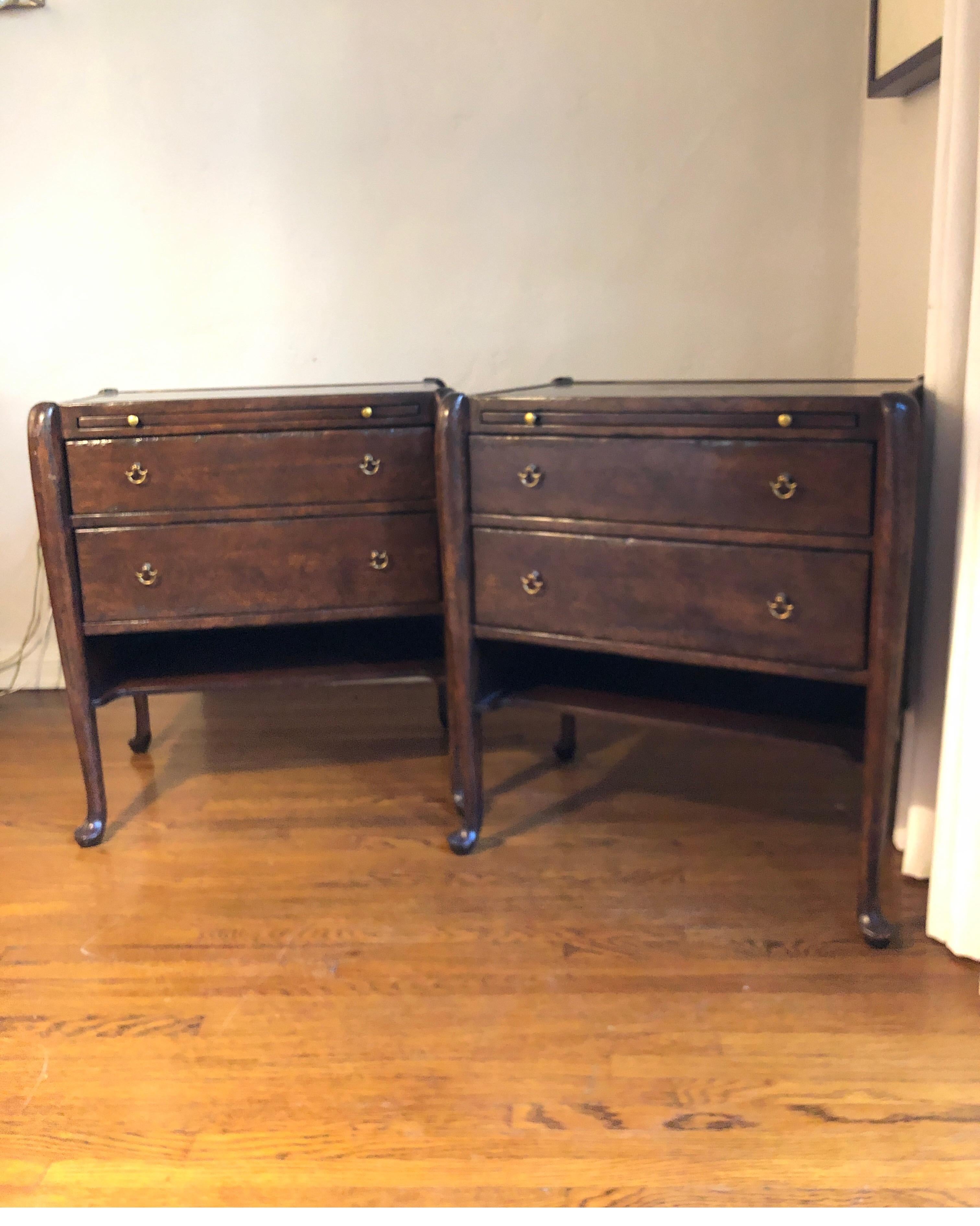 Pair of Georgian Period Walnut Tray Top Commodes/Bedside Tables 13